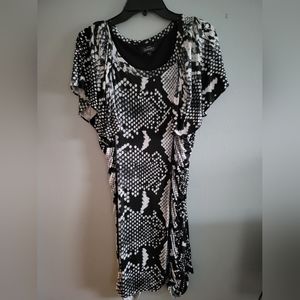 Bebe Addiction Large Snake Print Bodycon Dress